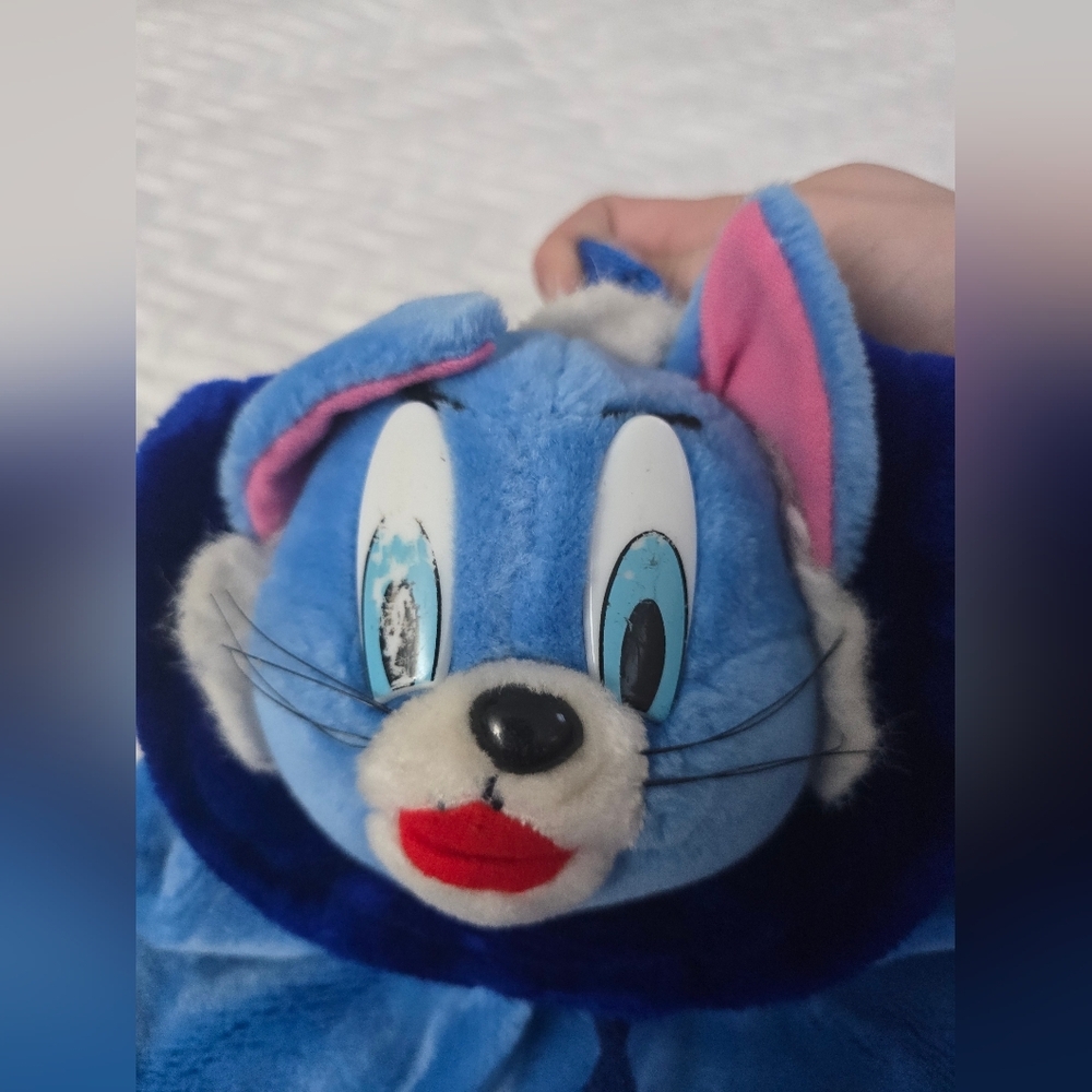 RARE Vintage Tom & Jerry Stuffed Animal drawstring pouch mini backpack 90s - Picture 3 of 11